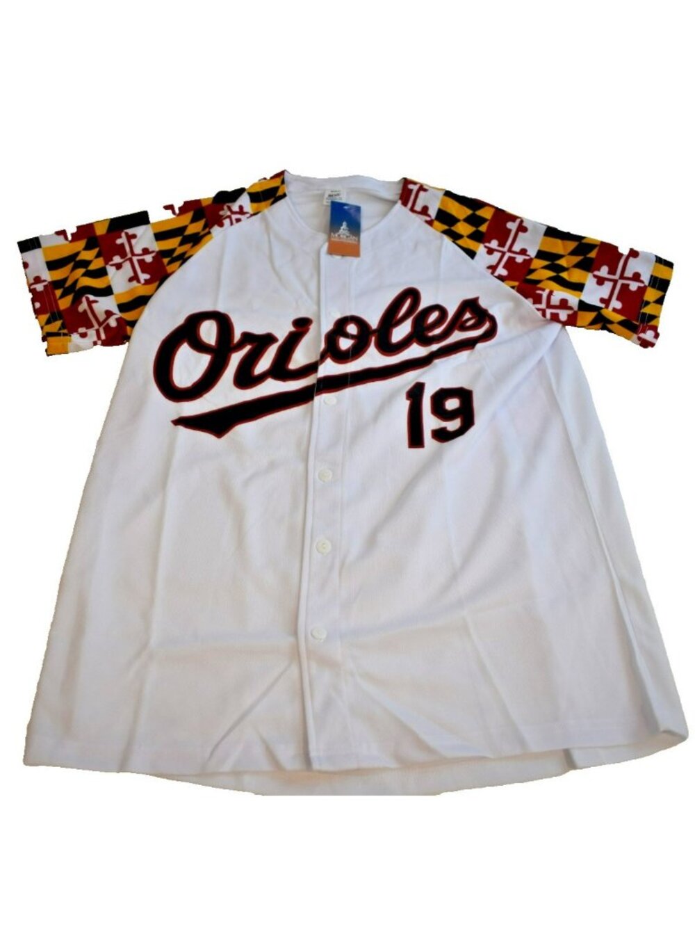 Baltimore Orioles SGA 6/29/2019 M Maryland Day Flag Jersey #19 Morgan State MLB